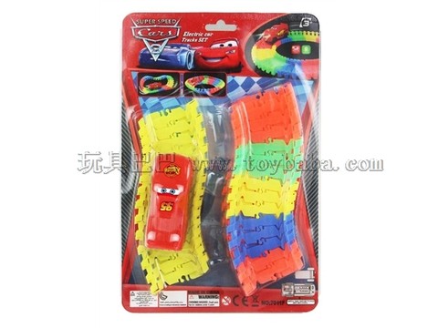 McQueen Motors General Mobilized luminous track with an electric vehicle toy Baba 7011F