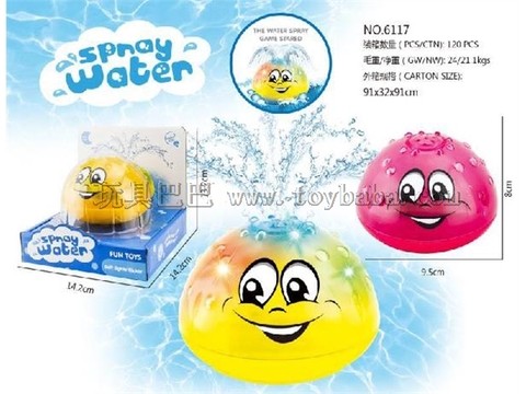 Cross-mirror electric water polo with lights water spray toy Baba 6117