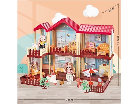 Princess Castle Toy Villa Little Girl Playing House Children's Doll House Creative Gift Set