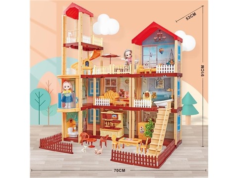 Self-installed villa +6-inch Barbie 2 toys self-installed educational toys