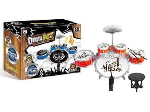 Painted jazz drum with chair boy musical instrument toy