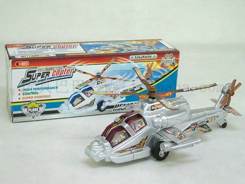 Pull-line helicopter (silver)