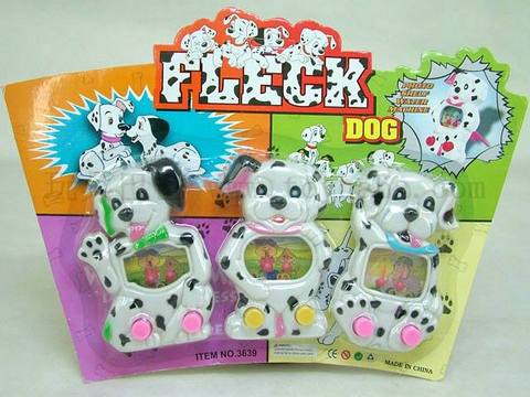 Three photo frame Dalmatian dog water machines