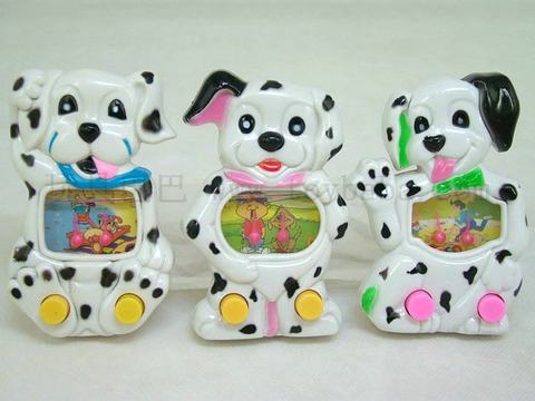 Three photo frame Dalmatian dog water machines