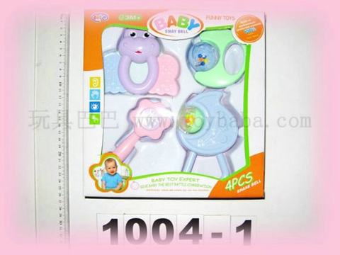 4 box village baby rattles