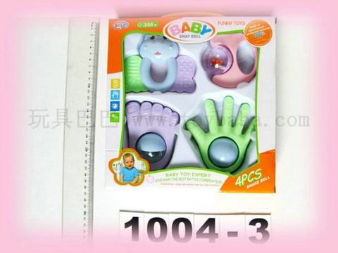 4 box village baby rattles