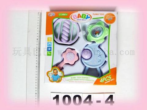 4 box village baby rattles