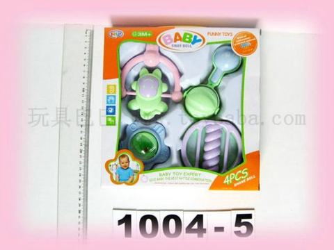 4 box village baby rattles