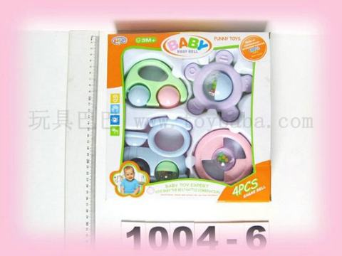 4 box village baby rattles