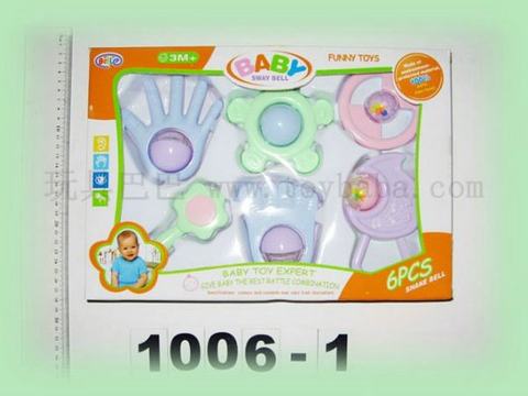 6 box village baby rattles