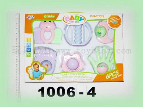 6 box village baby rattles