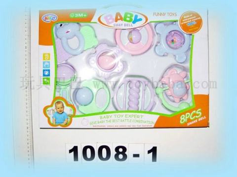 8 box village baby rattles
