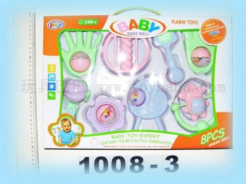 8 box village baby rattles