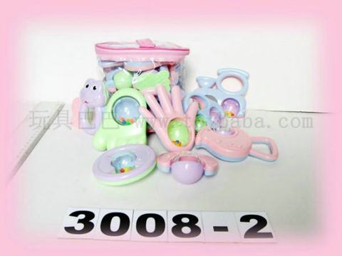 8 zipper PVC bags Baby rattles Children's toys Educational toys