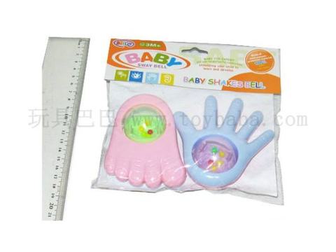 2 PVC bag baby rattles