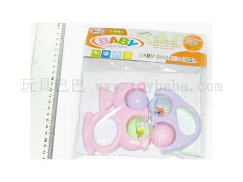 2 PVC bag baby rattles