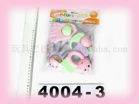 4 PVC bag baby rattles