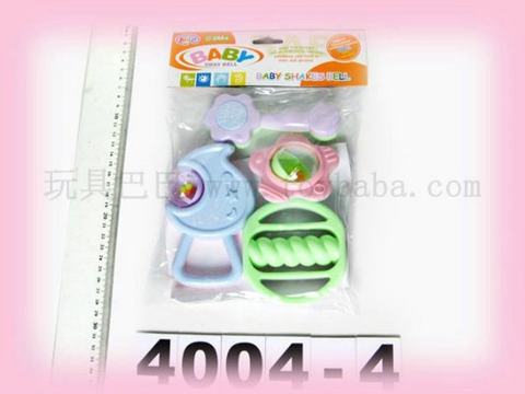 4 PVC bag baby rattles