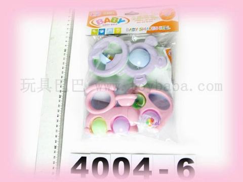 4 PVC bag baby rattles