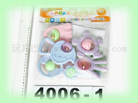 6 PVC bag baby rattles