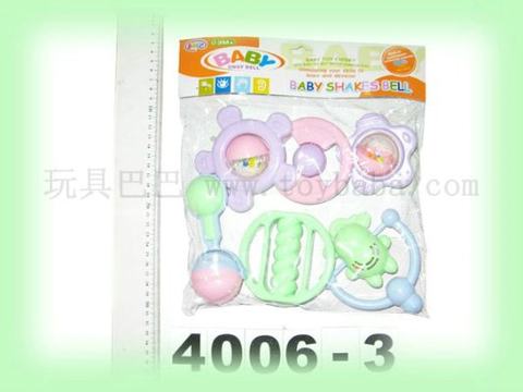 6 PVC bag baby rattles