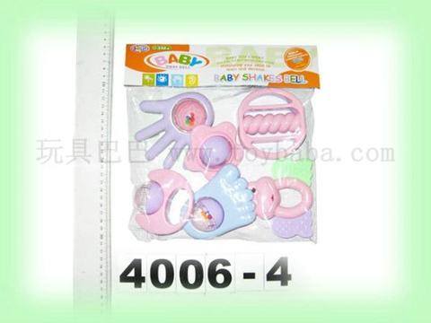 6 PVC bag baby rattles