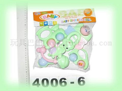 6 PVC bag baby rattles
