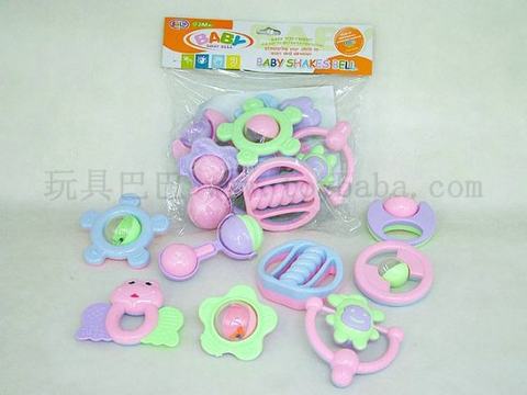 8 PVC bag baby rattles