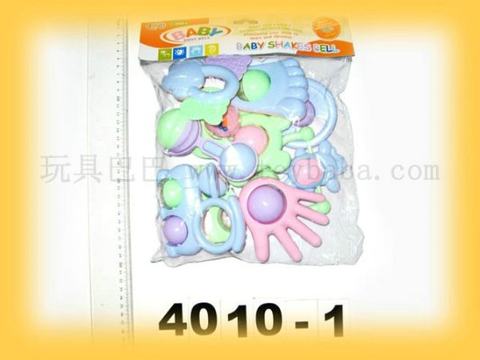 10 PVC bag baby rattles