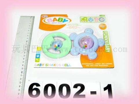 2 double suction board baby rattles