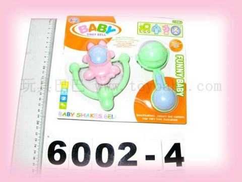 2 double suction board baby rattles