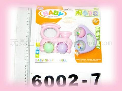 2 double suction board baby rattles