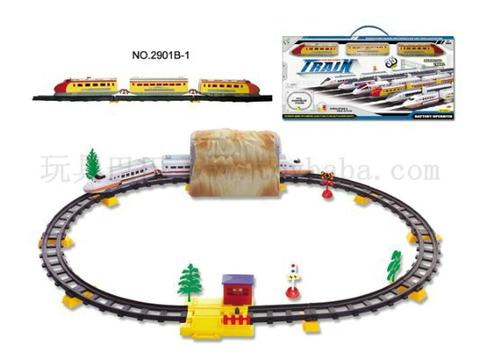 Electric rail trains with cave and aisle stations