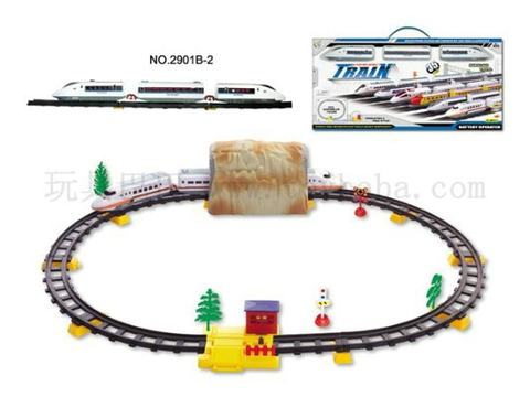Electric rail trains with cave and aisle stations