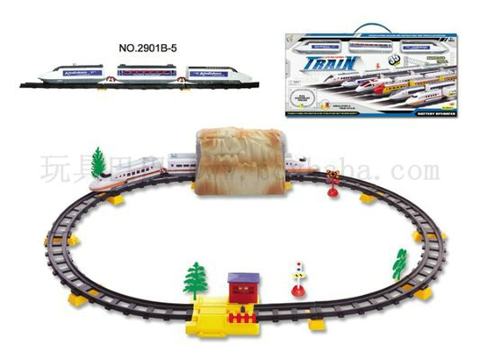 Electric rail trains with cave and aisle stations