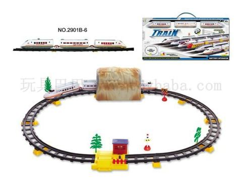 Electric rail trains with cave and aisle stations