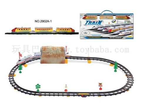 Electric rail train equipped with cave