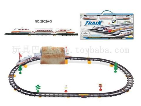 Electric rail train equipped with cave