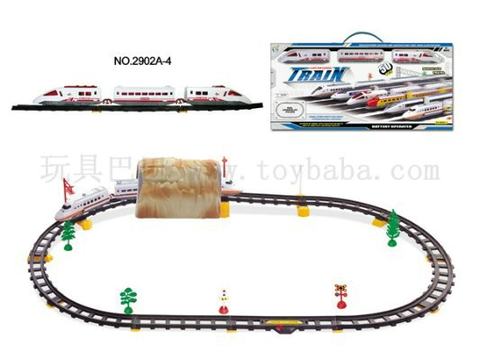Electric rail train equipped with cave
