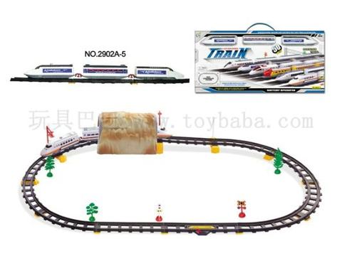 Electric rail train equipped with cave