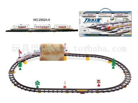 Electric rail train equipped with cave