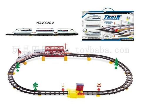 Electric rail trains with overpass and aisle stations