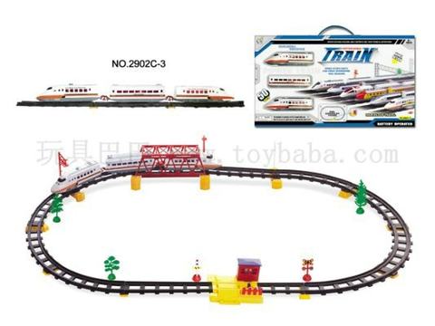 Electric rail trains with overpass and aisle stations