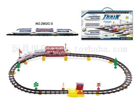 Electric rail trains with overpass and aisle stations