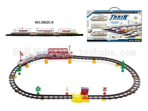 Electric rail trains with overpass and aisle stations