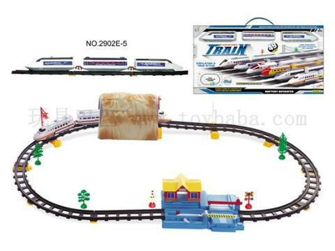 Electric music track trains with caves and big stations