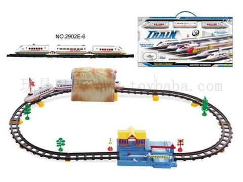Electric music track trains with caves and big stations