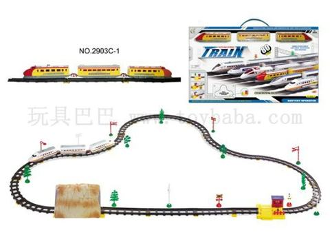 Electric rail trains with cave and aisle stations