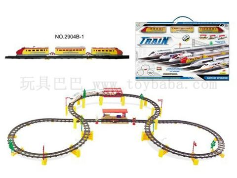 Electric rail trains with flyovers and subway stations