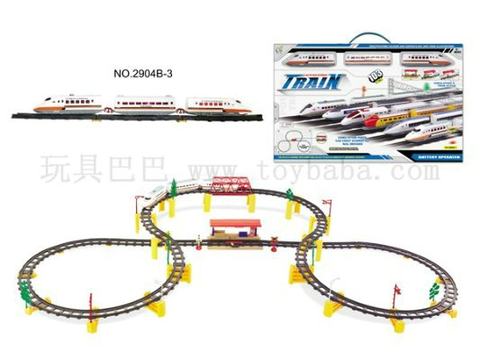 Electric rail trains with flyovers and subway stations